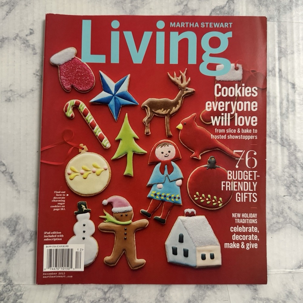 Martha Stewart Living Magazine December 2013 Christmas Holidays Cookies